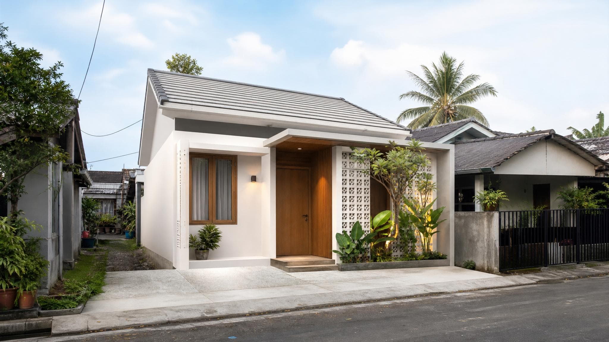 Desain Rumah 5x12 2 Kamar 1 Lantai untuk Lahan Sempit