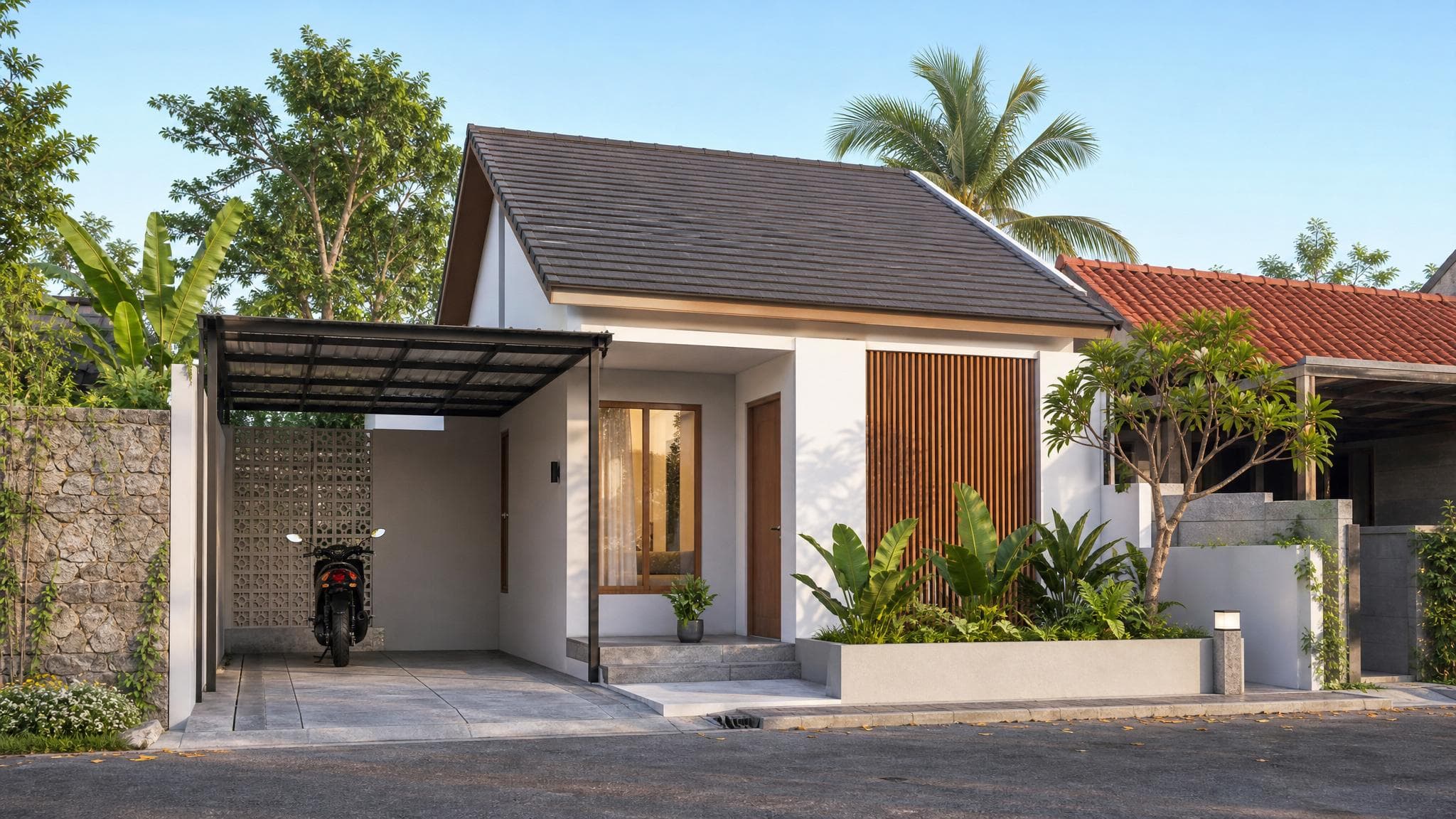 Fasad Rumah Minimalis Lebar 6 Meter 1 Lantai: Rapi, Adem, dan Tidak Terlihat Sempit